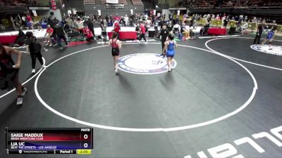 124 lbs Cons. Round 4 - Saige Maddux, Reign Wrestling Club vs Lia Uc, Beat The Streets - Los Angeles