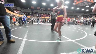 98 lbs Rr Rnd 2 - Rhylee Robinett, Little Axe Takedown Club vs Brayleigh Cooper, Tecumseh Youth Wrestling