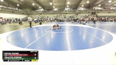 75 lbs Cons. Round 3 - Kipton Youngs, Eagles Wrestling Club Liberty North-AAA vs Kingston Gordon, Blue Pride Wrestling Club-AAA