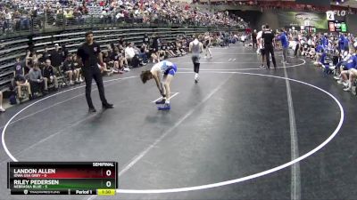 80 lbs Semis & 1st Wrestleback (8 Team) - Riley Pedersen, Nebraska Blue vs Landon Allen, Iowa USA Grey