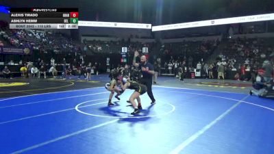 110 lbs Round Of 32 - Ashlyn Hemm, Del Oro (SJ) vs Alexis Tirado, Granada Hills (LA)