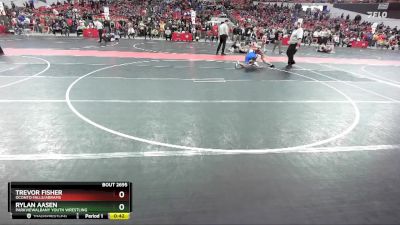 150 lbs Quarterfinal - Rylan Aasen, ParkviewAlbany Youth Wrestling vs Trevor Fisher, Oconto Falls/Abrams