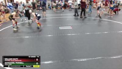 70 lbs Cons. Round 3 - Nathaniel Parnell, Team Tiger vs William Duty, Eastside Youth Wrestling