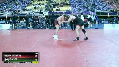 285 lbs Quarterfinals (8 Team) - Mason Swanson, Concordia-Moorhead vs Ryan Fischer, RIT