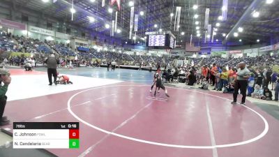 78 lbs Consi Of 4 - Carson Johnson, Fowler WC vs Nathaniel Candelaria, Bear Creek Jr. Wrestling