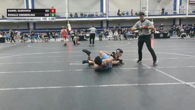 184 lbs Consi Of 16 #2 - Daniel Gurovich, Pitt - UnAttached vs Ronald Dimmerling, Kent State