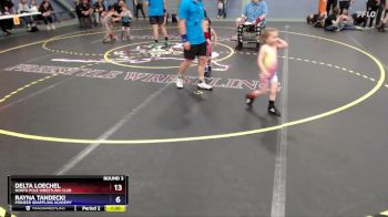 40 lbs Round 3 - Rayna Tandecki, Pioneer Grappling Academy vs Delta Loechel, North Pole Wrestling Club