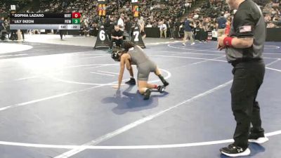 105 lbs 5th Place - Sophia Lazaro, Northview (SS) vs Lily Dizon, Pitman (SJ)