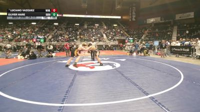 3A-215 lbs Champ. Round 1 - Luciano Vazquez, Worland vs Oliver Hare, Burns/Pine Bluffs
