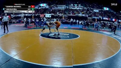 AA - 126 lbs Champ. Round 1 - Quinten Maxwell, Billings Senior High School vs Lincoln Zell, Butte