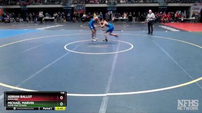 119 lbs Cons. Round 1 - Michael Marvin, Nome High School vs Adrian Ballot, Buckland