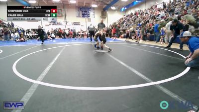 52 lbs Quarterfinal - Shepherd Cox, Coweta Tiger Wrestling vs Caleb Hall, Newkirk Takedown Club