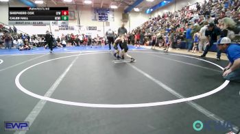 52 lbs Quarterfinal - Shepherd Cox, Coweta Tiger Wrestling vs Caleb Hall, Newkirk Takedown Club