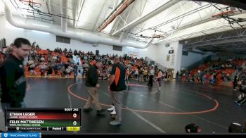 105 lbs Semifinal - Ethan Leger, Laurel Middle School vs Felix Matthiesen, Worland Middle School