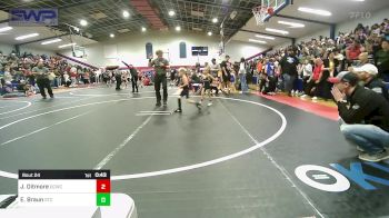 46 lbs Round Of 16 - Jaxon Ditmore, Dark Cloud Wrestling Club vs Emerson Braun, Owasso Takedown Club