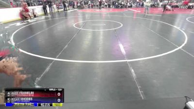 120 lbs Champ. Round 1 - Kaegan Rhodes, Corning City Schools vs Audris Franklin, Niagara Wheatfield Sr HS