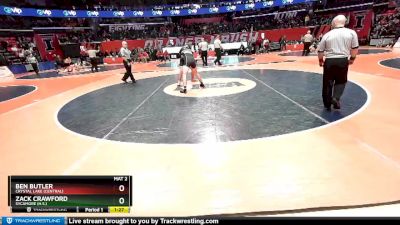 2A 160 lbs Cons. Semi - Ben Butler, Crystal Lake (Central) vs Zack Crawford, Sycamore (H.S.)