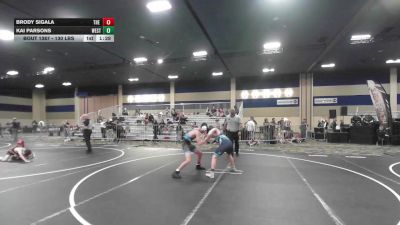130 lbs Semifinal - Brody Sigala, The Valley WC vs Kai Parsons, West Coast RTC