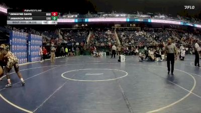 3A 215 lbs Cons. Round 3 - Dewayne Davis, North Gaston High School vs Jamarion Ward, South Johnston High School