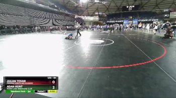 84 lbs Champ. Round 2 - Adan Hunt, Moses Lake Wrestling Club vs Julian Tovar, Prosser Wrestling Academy