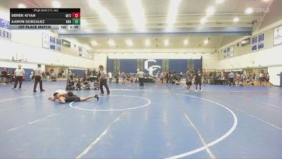 126 lbs 1st Place Match - Aaron Gonzalez, Arete Wrestling Academy vs Derek Kiyan, Mantanona Training Center