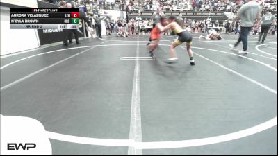 60-65 lbs Rr Rnd 2 - Aurora Velazquez, Lexington Wrestling Club vs N`cyla Brown, OKC Saints Wrestling