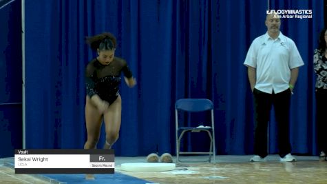 Sekai Wright - Vault, UCLA - 2019 NCAA Gymnastics Ann Arbor Regional Championship