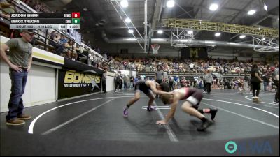 119 lbs Quarterfinal - Jordon Inman, Red Ryder Wrestling Club vs Lenox Truong, Shelton Wrestling Academy