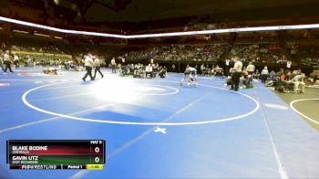 126 Class 1 lbs Quarterfinal - Blake Bodine, Centralia vs Gavin Utz, East Buchanan