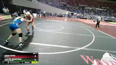 4A-132 lbs Cons. Round 2 - Carter Bengtson, Cottage Grove vs John Hayes, Molalla