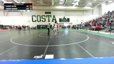 144 lbs Cons. Round 4 - Logan Cryer, Valencia/Valencia vs Andre Sedeno, Camarillo