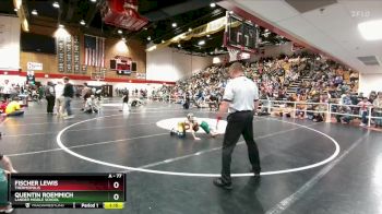 77 lbs Semifinal - Fischer Lewis, Thermopolis vs Quentin Roemmich, Lander Middle School