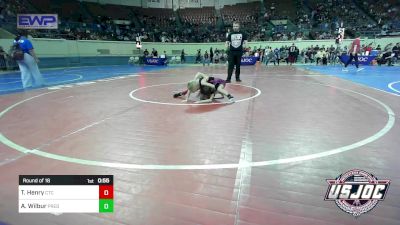 49 lbs Round Of 16 - TeeJay Henry, Comanche Takedown Club vs Adelaide Wilbur, Predator Wrestling