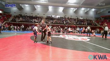 49 lbs Quarterfinal - Kyler Naifeh, R.A.W. vs Christian Schwahn, Harrah Little League Wrestling