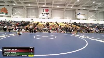 70 lbs 3rd Place Match - Zachary Wicks, Grindhouse Wrestling Club vs Wesley Parks, Deep Roots Wrestling Club