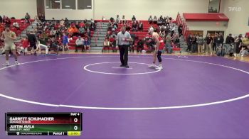 150 lbs Quarterfinal - Garrett Schumacher, Dubuque Senior vs Justin Avila, Iowa City, West