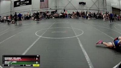 76 lbs Round 1 (4 Team) - Dominic Velardi, West Essex Jr. Knights vs Brady Loro, Kraken