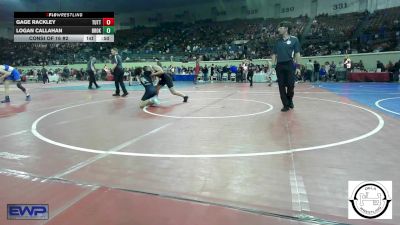 130 lbs Consi Of 16 #2 - Gage Rackley, Tuttle Wrestling Club vs Logan Callahan, Broken Arrow