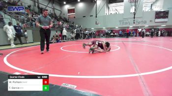 55 lbs Quarterfinal - Weston Pulliam, Skiatook Youth Wrestling vs Thomas Garcia, Owasso Takedown Club