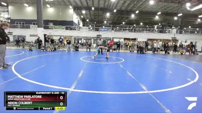 52 lbs Quarterfinal - Matthew Parlatore, NOVA Wrestling Club vs Nixon Colbert, Mat Sharks