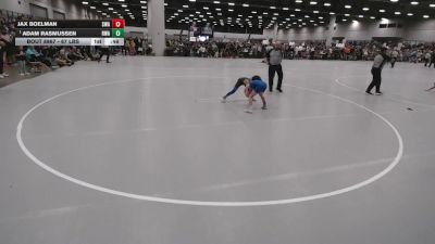 67 lbs Champ. Rd Of 32 - Adam Rasmussen, Roundtree Wrestling Academy vs Jax Boelman, Sebolt Wrestling Academy