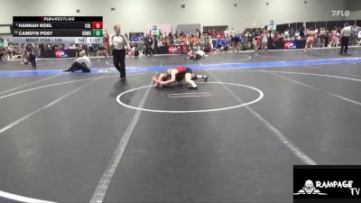 105 lbs Semifinal - Hannah Noel, Columbus vs Camdyn Post, Great Bend Wrestling Club