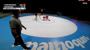 4A 157 lbs 1st Place Match - Jacob Broadhead, Crimson Cliffs High vs Zack Mccann, Timpanogos