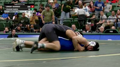 184 lbs Semifinal - Ceasar Garza, Cal Poly vs Jeremy Manibog, CSU Bakersfield