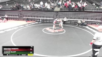 285 lbs Cons. Round 2 - Braysen Roberts, Spanish Fork vs Karson Elliot, Salem Hills