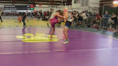 130B lbs Rr Rnd 1 - Kade Mustin, Worldwide Wrestling Academy vs Evan Villecco, Kingsway