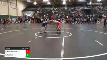 140 lbs Prelims - Bentley Montgomery, SC Spider Claws vs Seth Keeten, Phillipsburg Kids Wrestling Club