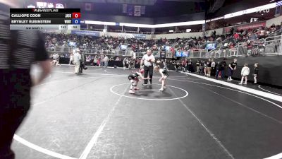 58.4-62.8 lbs Rr Rnd 2 - Calliope Coon, Jackson County Wrestling vs Brynley Rubinstein, Wentzville Wrestling Federation