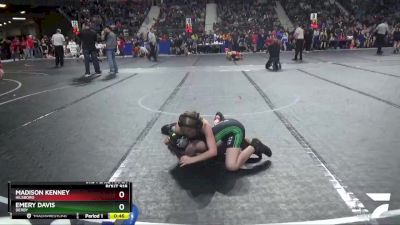 90 lbs 3rd Place Match - Madison Kenney, Hilsboro vs Emery Davis, Derby