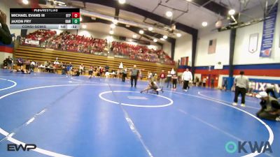 110 lbs Consolation - Michael Evans III, Tulsa Blue T Panthers vs Jaxon Fry, Raw Wrestling Club